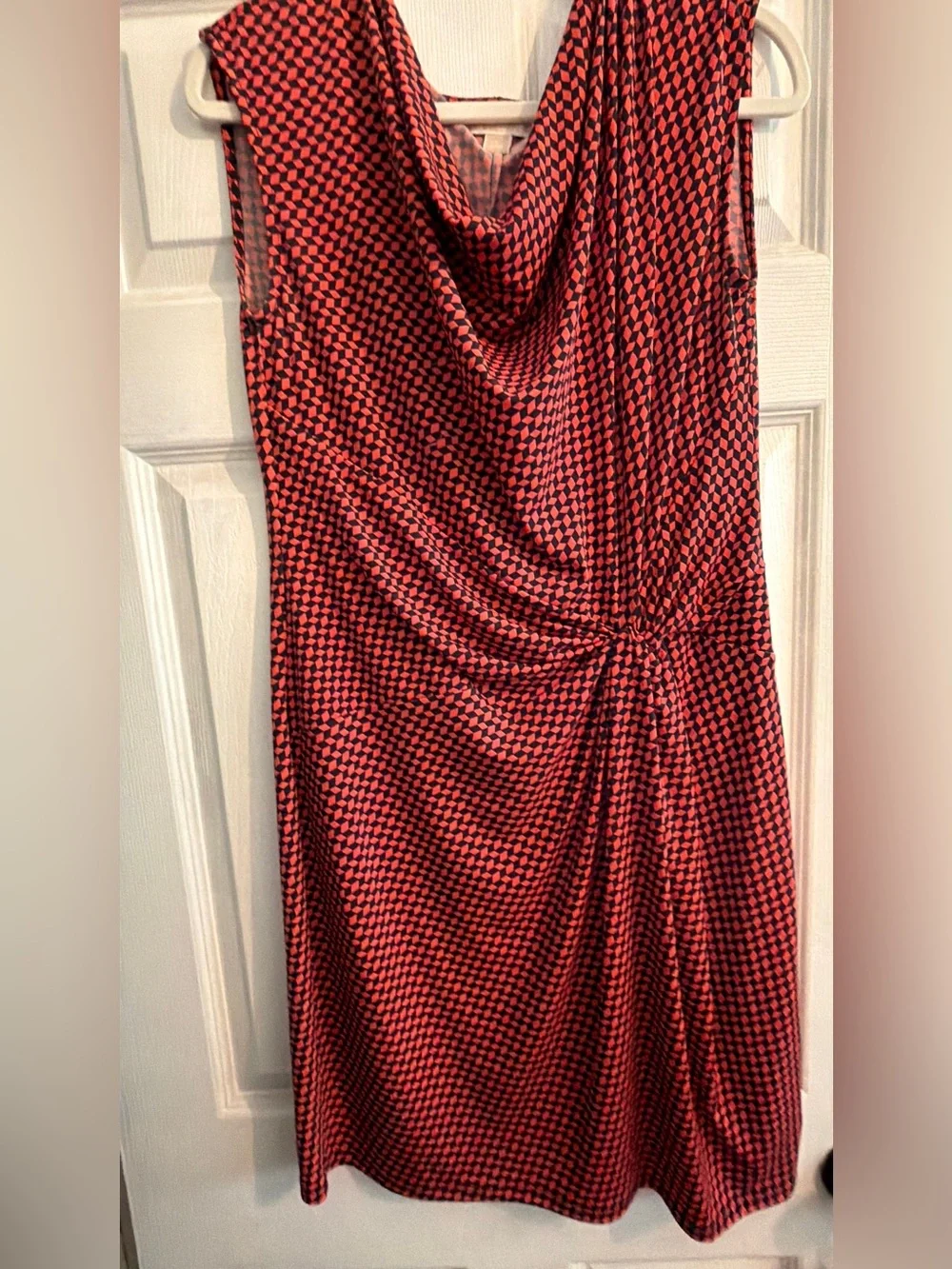 Michael Kors Orange/Navy Blue Check game day dress XL 🧡💙🍁🍂